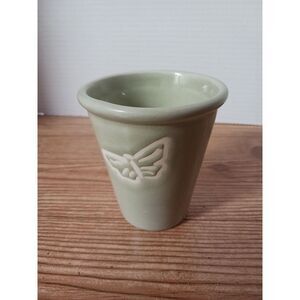Green‎ Pencil Cup  With Butter Flie